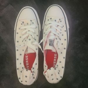 Converse shoreline slip size 8 stars. Free shipping.